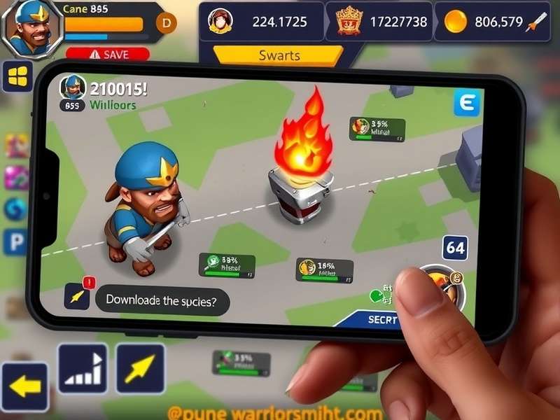 Pune Warriors Might gameplay screenshot showing battle scene